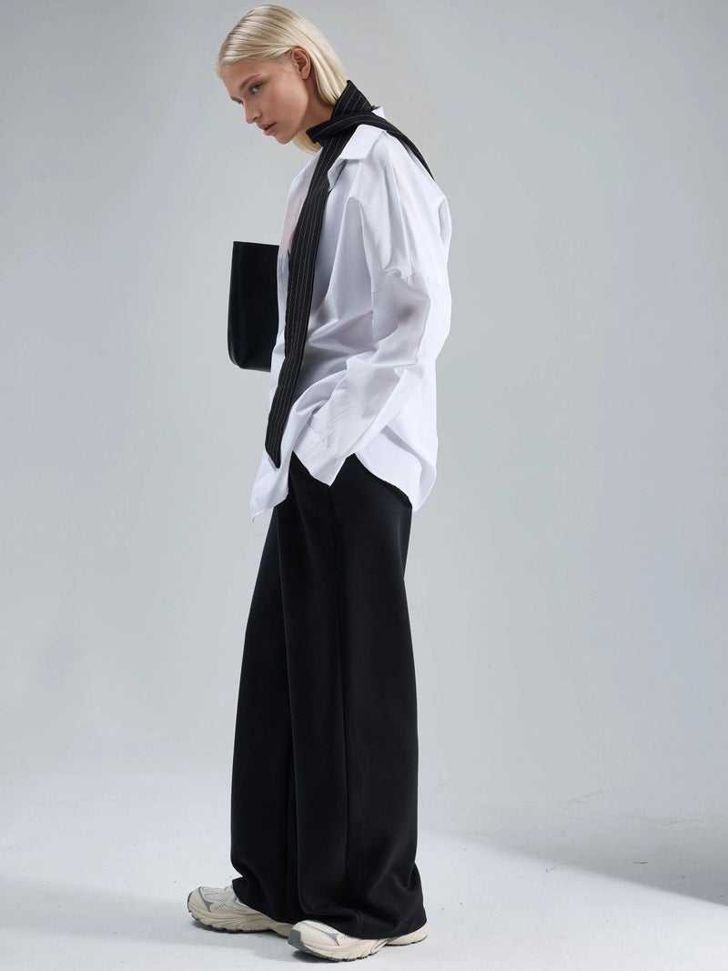 BUSEM Mid Waist Wide Leg Modal Pants - Image 5